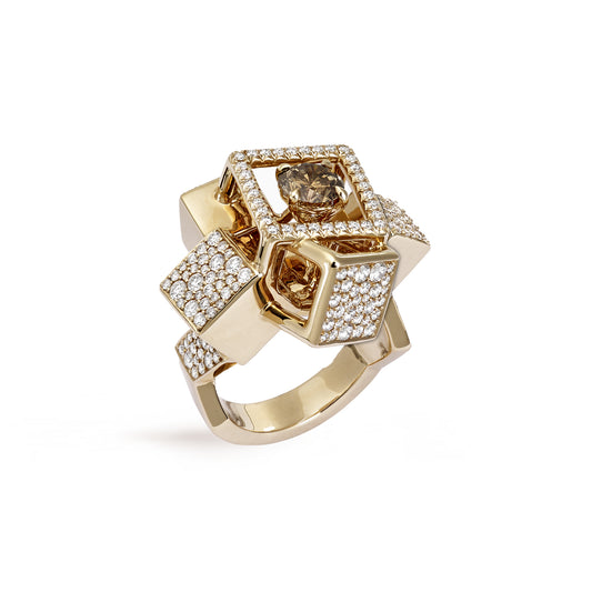 BAGUE ARCHITECTE PYRITE