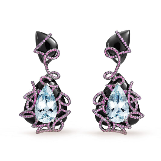 BOUCLES D'OREILLES BLACK MAGIC AURORA