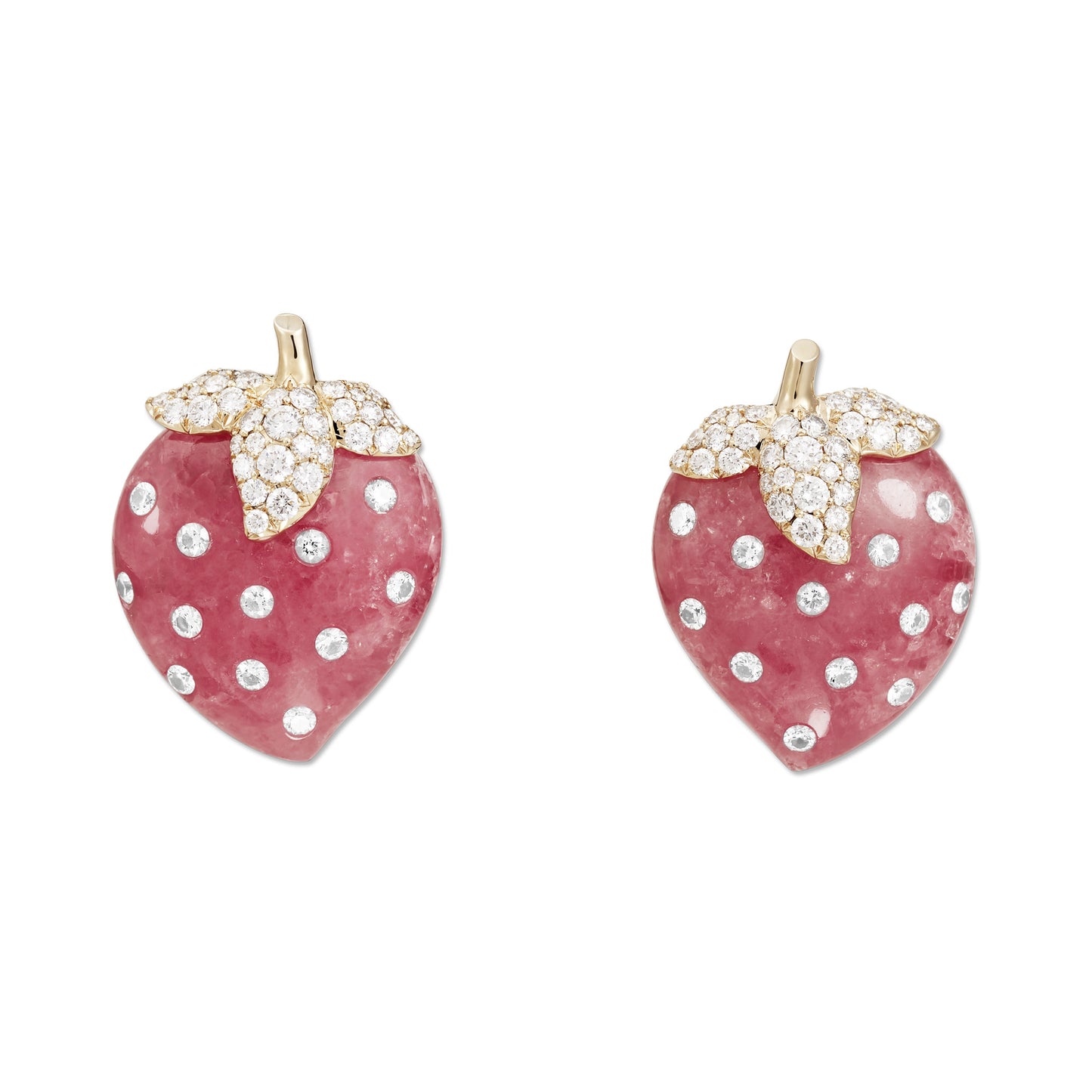 GOURMANDISE FRAISES RHODOCHROSITE EARRINGS