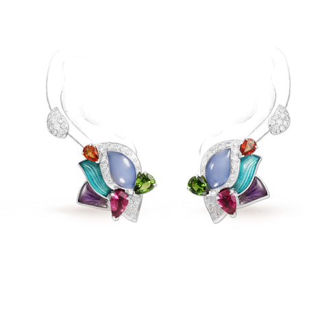 BOUCLES D'OREILLES JARDIN ENCHANTÉ LOTUS
