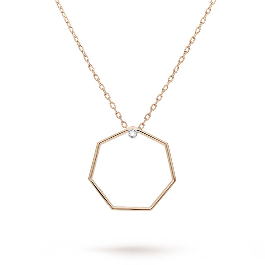 COLLIER CHAINE 19 HEPTAGONE