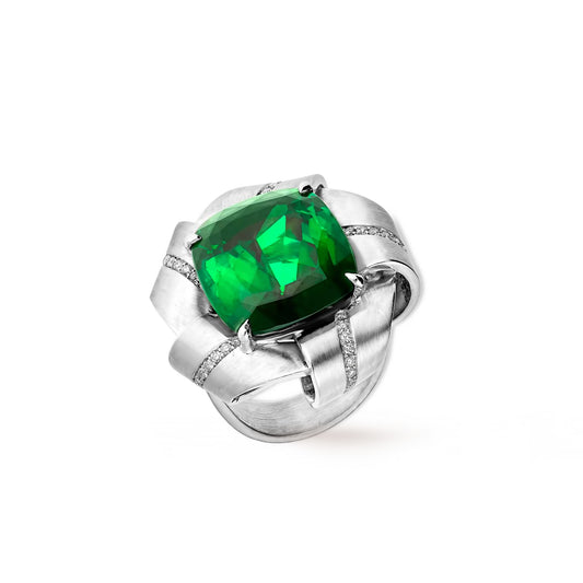 COCKTAIL LIGNE GREEN TOURMALINE RING