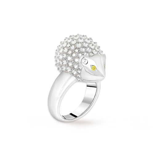 BAGUE HERISSON OR BLANC