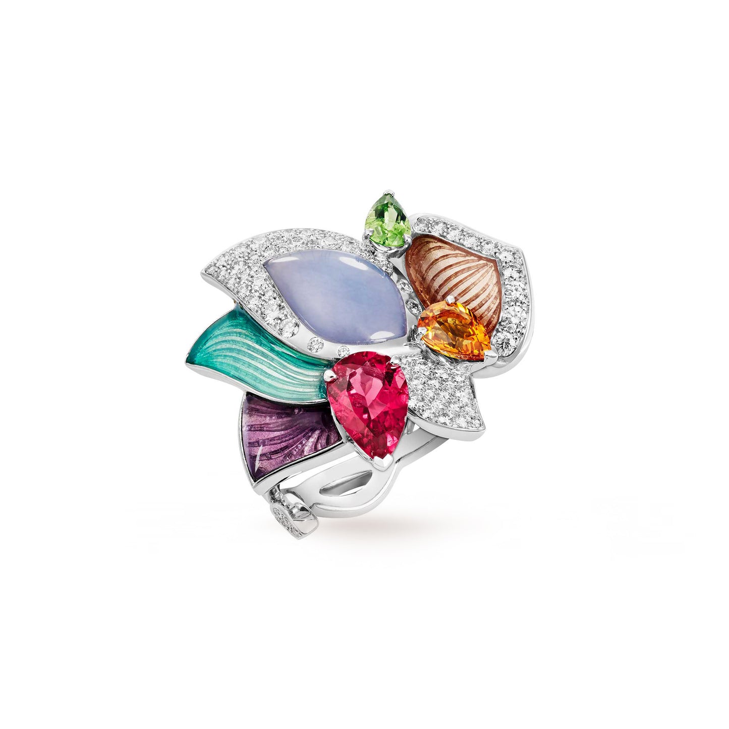 JARDIN ENCHANTE LOTUS WHITE GOLD RING