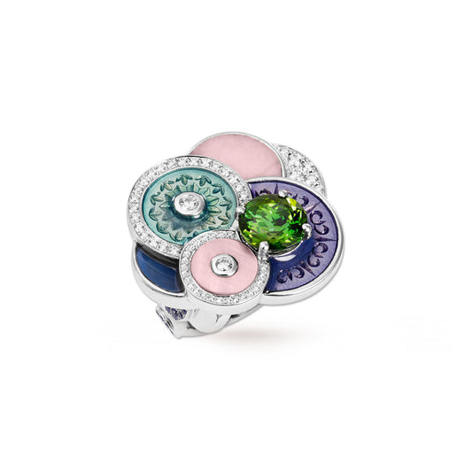 JARDIN ENCHANTE WATER LILY RING WHITE GOLD