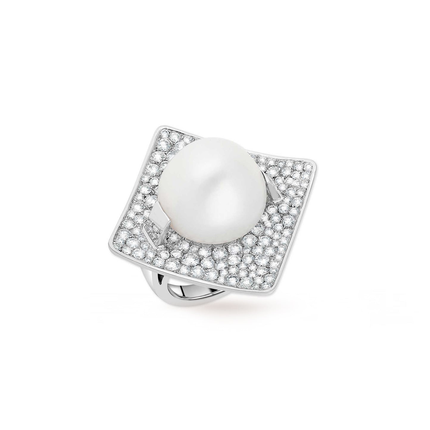 BAGUE TEMPLE OR BLANC PERLE