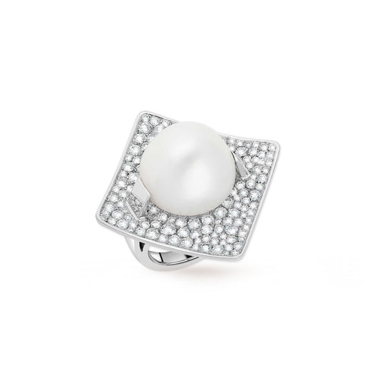 BAGUE TEMPLE OR BLANC PERLE