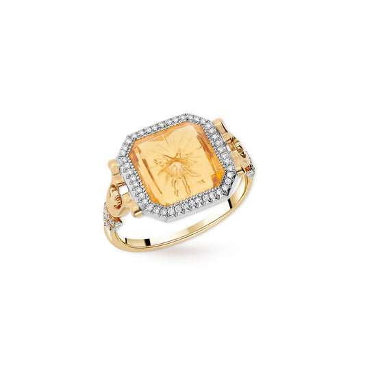 BAGUE VENDÔME OR JAUNE CITRINE