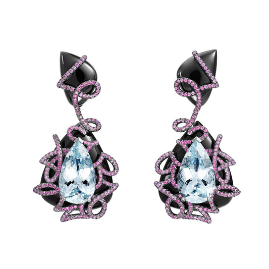 BOUCLES D'OREILLES BLACK MAGIC AURORA