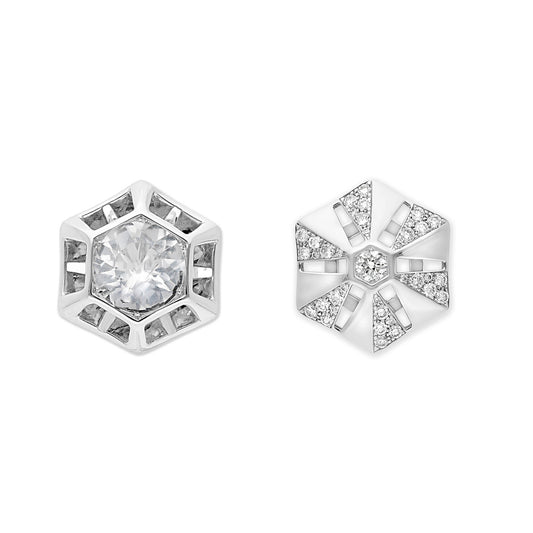 BOUCLES D'OREILLES CRISTAL RECTO VERSO