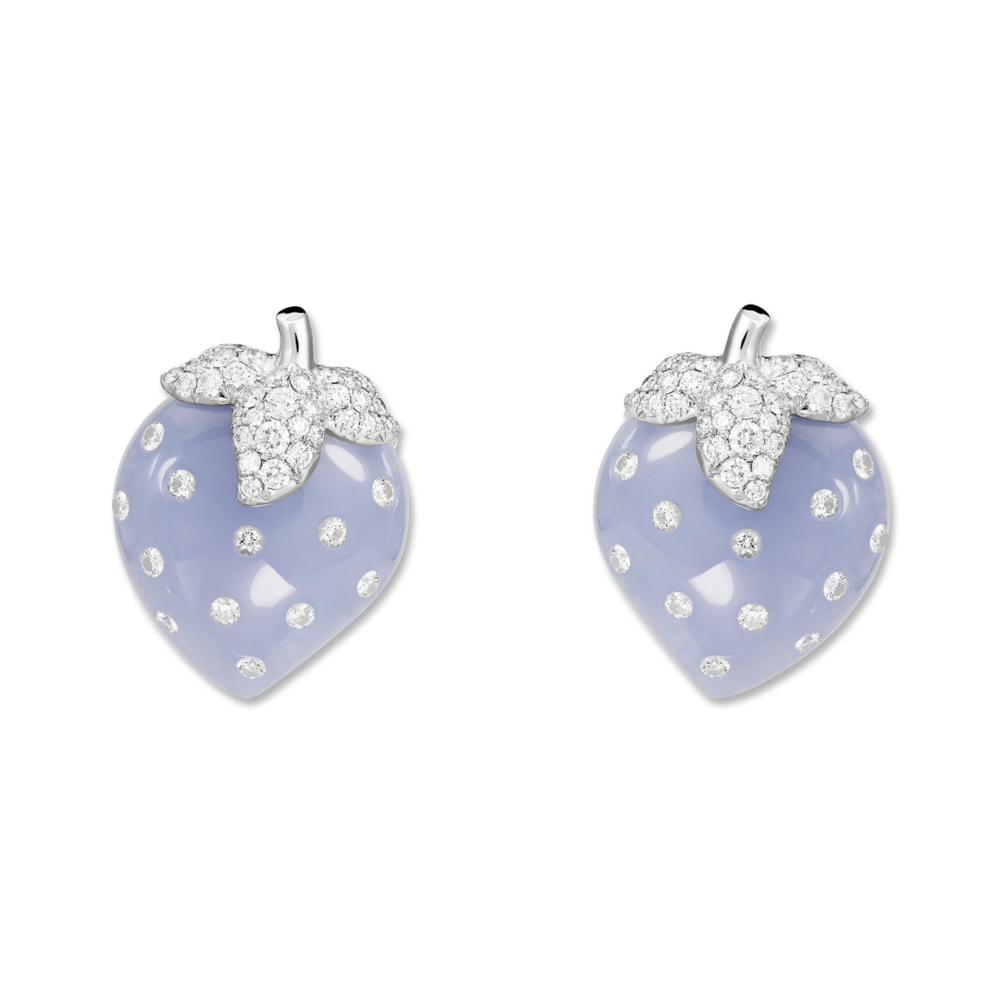 GOURMANDISE FRAISES CALCEDOINE EARRINGS