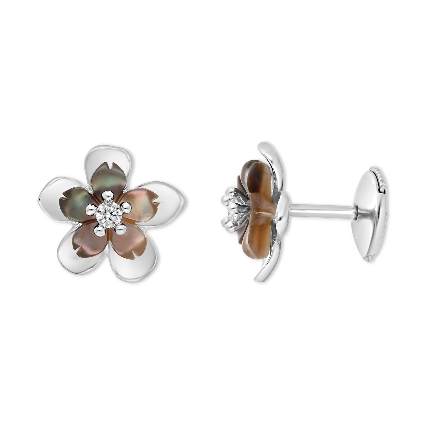 WHITE GOLD CHERIE BLOSSOM EARSTUDS