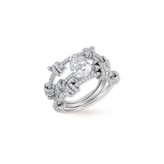 SOLITAIRE FIL D'AMOUR OR BLANC DIAMANT