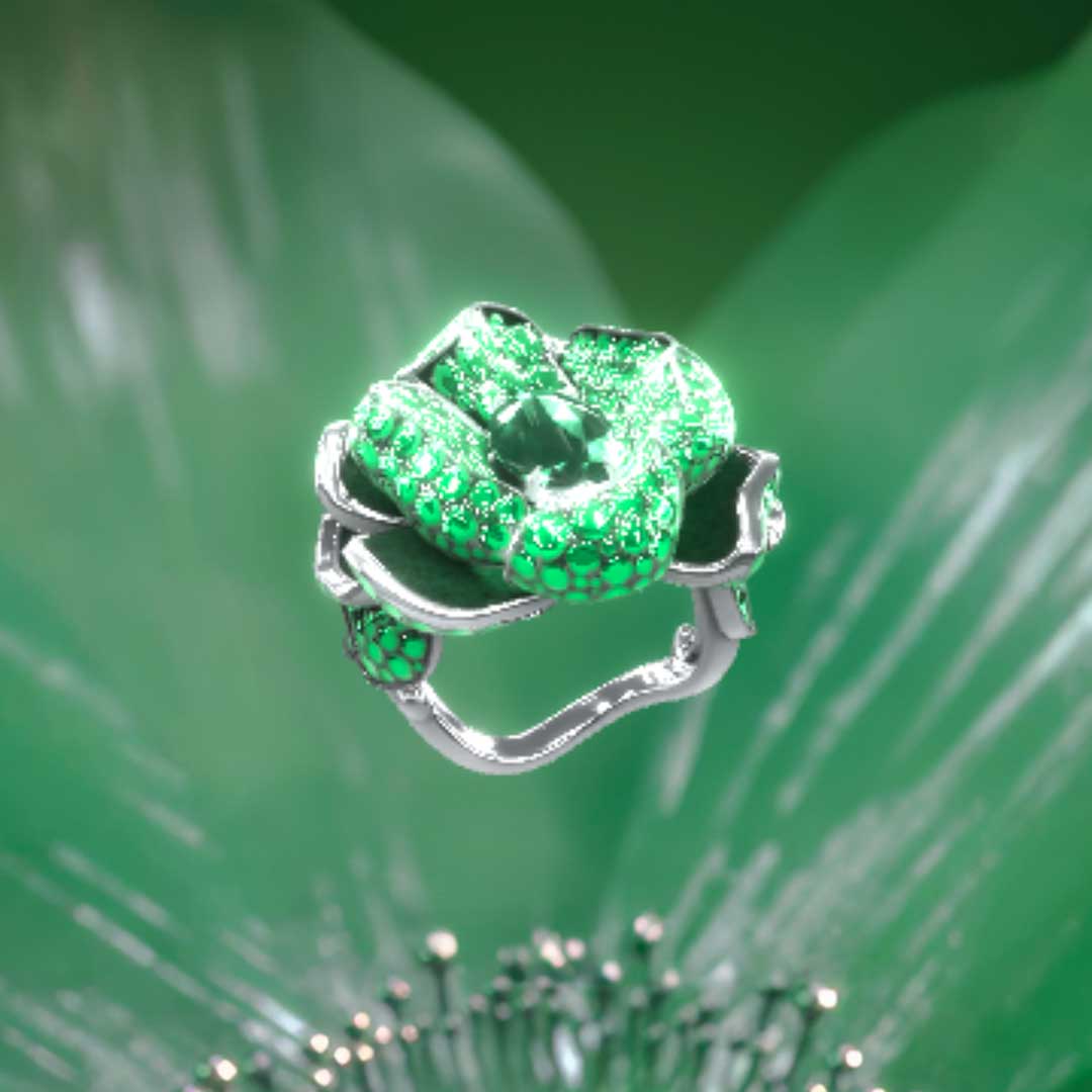 ROSE BÄUMER RING - GREEN TOURMALINE