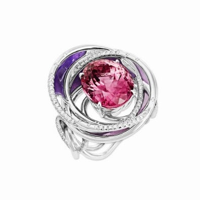 COCKTAIL ROSE TOURBILLON RING