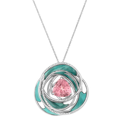 PENDENTIF ROSE TOURBILLON